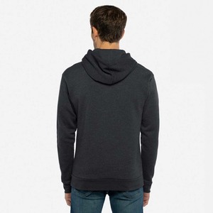 Sweatshirts pour hommes couleur unie décontracté à manches longues pull sweat hiver chaud col montant bouton haut avec poches sweats à capuche - Product Image 2