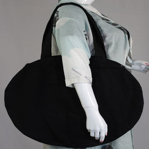 Sac fourre-tout en coton biologique moyen, fermeture éclair et bouton, écologique, robuste, multi-usages, pour le shopping quotidien et la promotion - Product Image 1