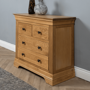 Solid Oak <b>2</b> Over <b>2</b> <b>Chest</b> <b>of</b> <b>Drawers</b> - Product Image 2