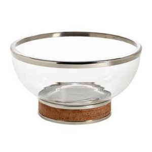 Bols de service décoratifs, bol en nickel plaqué pour table, bol design moderne, décoration de table pour fêtes à domicile, bols en verre - Product Image 1