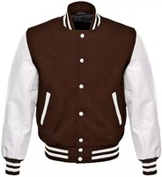 LOW quantité minimale de commande Fabricant OEM Broderie de haute qualité pour hommes, collège, manches en cuir, veste universitaire Letterman de baseball personnalisée
