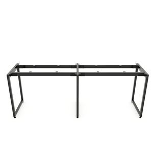Estructura de Acero Resistente de Estilo Industrial para Mesa Agrupada de 2 Personas, 200x50cm, Sistema Slean HCSL012 - Product Image 6