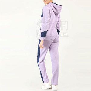 Conjunto Deportivo de Dos Piezas para Mujer, de Alta Calidad, para Invierno, con Capucha, Estampado, Cómodo, 100% Algodón - Product Image 3