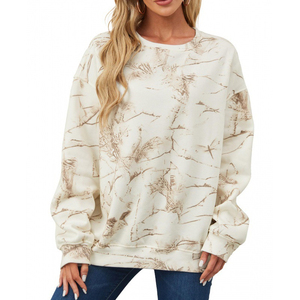 Sweat-shirts à col rond pour femmes, personnalisés avec impression sur le devant, en polaire légère, surdimensionnés, décontractés, respirants, pour l'extérieur - Product Image 5