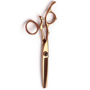 Ciseaux à effiler en acier inoxydable allemand couleur or revêtus avec anneau réglable Type de beauté - Product Image 5