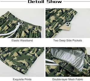 Shorts de sport en maille tricotée sur mesure pour hommes grande taille, à prix bas, style urbain, taille mi-haute élastique, respirants - Product Image 6