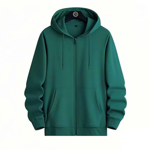 Veste à capuche à manches longues Offre Spéciale personnalisée pour hommes, manteau de sport décontracté de couleur unie à fermeture éclair, sweat à capuche Streetwear pour hommes - Product Image 4