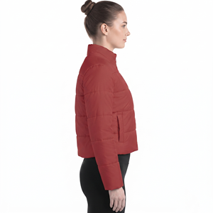 Chaqueta de Invierno Acolchada para Mujer, Talla Grande, Parka Cálida con Capucha, Chaqueta Acolchada Ligera Negra Brillante - Product Image 3