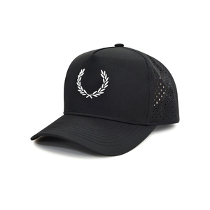 Quick Dry Performance Custom Logo Two Tone Golf <b>Hat</b> 5 Panel Custom Back Woven Tag Laser Perforated Adjustable Snapback Closure - Product Image 2
