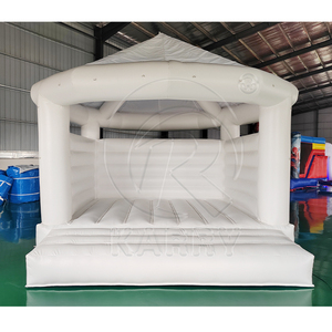 Château gonflable de luxe en PVC blanc pour location commerciale et mariages - Product Image 4