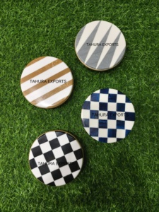 Sous-verre en bois de résine de qualité standard blanc brun Décoration de table pour table de cuisine Design fantaisie naturel neuf Sous-verre en bois - Product Image 6