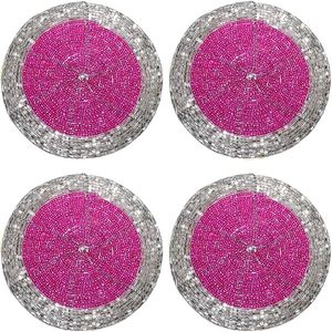 Needlework Embroidery Beaded <b>Table</b> <b>Coaster</b> for Tabletop and Kitchen Home Decor Mat Top Quality Product at Very Low Price - Product Image 6