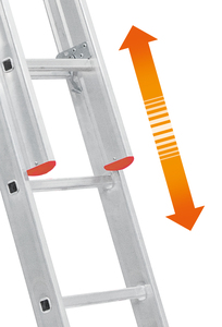 Elbe Endustri European Design Style 2x5 Meter Aluminum Alloy Double Part Extension <b>Ladder</b> 150kg Load Capacity 32.8ft Extended - Product Image 2