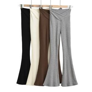 Dulce Casual comodidad modestia aseada mujeres V corte elástico grueso cómodo suave secado rápido polar Yoga gimnasio desgaste niñas Pantalones - Product Image 3