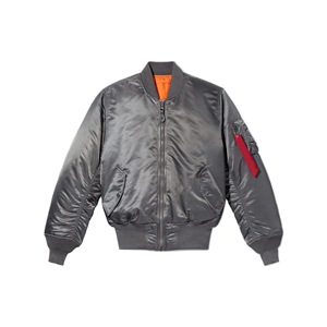 Veste bomber de style sportif grise à fermeture éclair à manches longues Veste bomber de course pour homme Veste de course de la meilleure qualité - Product Image 1