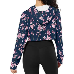 Prix raisonnable Meilleure vente Crop Top Hoodies Design personnalisé Street Wear Femmes Crop Top Hoodies - Product Image 4