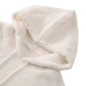 Sweat-shirts à capuche décontractés pour hommes, en coton et polyester mélangés, respirants, à fermeture éclair, en sherpa écologique, teinture unie - Product Image 2