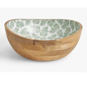 Autocollant imprimé clair émail mangue bols en bois pour hôtel décoration de table dîner Ware bol en gros bol de service - Product Image 2