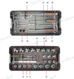 Juego de Instrumentos Acetabulares para Articulación de Cadera Manual de Acero Inoxidable, Caja de Instrumentos - Product Image 1