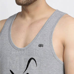 Camiseta sin Mangas de Alta Calidad en Algodón/Fibra de Bambú, Cómoda, de Color Sólido, Secado Rápido, Transpirable, con Logotipo Personalizado, Informal, para Gimnasio y Fitness - Product Image 6