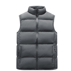 Venta al por mayor sin mangas chaqueta acolchada Stand Collar Zip Puffer Chalecos Poliéster Hombres Chaleco acolchado Chalecos de alta calidad - Product Image 5