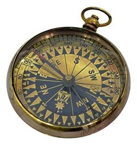 Top Selling <b>Antique</b> Brass Pocket <b>Compass</b> for Camping Boating Trekking & Wilderness Survival-Nautical Enterprises - Product Image 3
