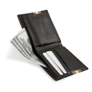 Portefeuille Homme de Luxe Haute Qualité en Cuir Véritable Marron Foncé, Pliant, avec Broderie Logo Personnalisé, Multifonctionnel, Anti-RFID, Grande Capacité - Product Image 6