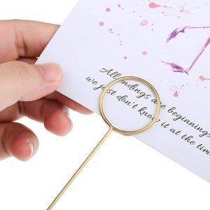 Clip de choix de fleurs pour arrangement floral Porte-carte-cadeau doré pour mariage et fête - Product Image 5