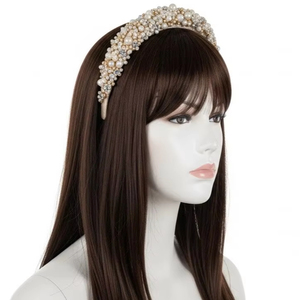 Diadème de mariée élégant en alliage métallique avec perles de cristal, fait à la main, antidérapant, accessoire de cheveux de mariage, mariée, demoiselle d'honneur, cérémonie, fête - Product Image 5