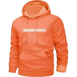 Sudadera con Capucha de Forro Polar Transpirable y Ecológica para Hombre, Marca Sarama Sports, Mezcla de Poliéster/Algodón, Ropa Urbana de Invierno - Product Image 5