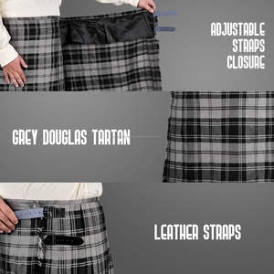 Correas de Cuero Ajustables con Patrón de Tartán Escocés Gris Tradicional y Duradero, Hebillas Resistentes a la Oxidación, Venta al Por Mayor - Product Image 5