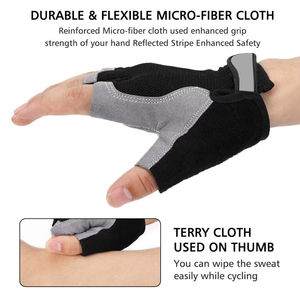 Guantes deportivos de bicicleta de medio Dedo de verano Guantes de dedo corto de alta calidad para ciclismo Gimnasio levantamiento de pesas - Product Image 6