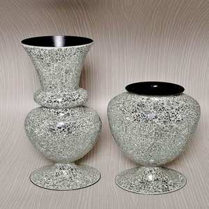 Florero de mosaico de diseño único Florero de estilo único hecho a mano de metal - Product Image 4