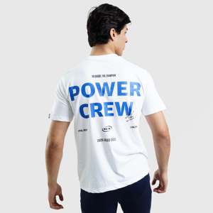 เสื้อยืดคอกลม RF Power Stylish สีขาว ผ้าเจอร์ซีย์คอตตอน 100% พิมพ์ลายสกรีนแบบเรียบ พร้อมป้ายกำกับแบบกำหนดเอง - Product Image 1