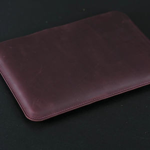 Funda para portátil ligera portátil moderna de cuero genuino con forro suave, protección duradera para Trabajo, Oficina, empresarios, viajeros - Product Image 1