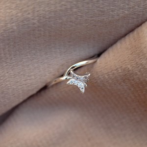 Butterfly Design <b>925</b> Sterling <b>Silver</b> Cubic Zirconia Minimalist <b>Ring</b> Small & Dainty <b>Silver</b> Wedding Party Anniversary <b>Ring</b> - Product Image 2