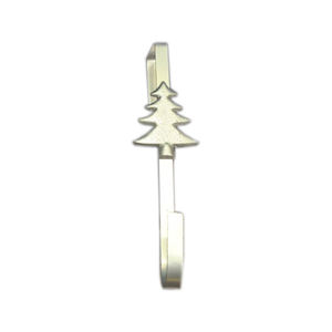 Métal laiton nickelé fini arbre de noël ornement de noël décoration guirlande support suspendu support de guirlande - Product Image 1
