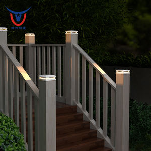 Lumière solaire de barrière de chapeau de poteau de jardin LED lampe de chemin de tête de chapeau de colonne d'énergie solaire - Product Image 2