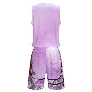 Uniforme de basket-ball de taille personnalisée du fabricant professionnel, vêtements de sport légers avec caractéristiques de taille plus respirantes - Product Image 2