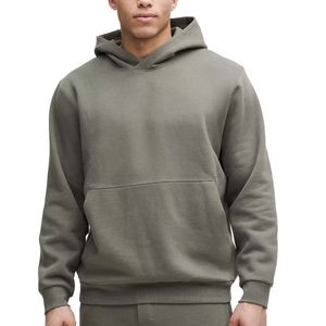 2025 personnalisé hommes décontracté surdimensionné sweats à capuche 100% coton brodé uni teint bas quantité minimale de commande meilleure qualité hiver Logo personnalisé - Product Image 5