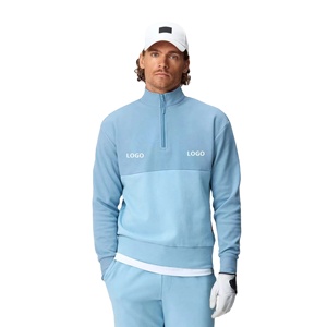 Sudadera con Capucha de Manga Larga para Hombre, con Cierre de Cremallera de 1/4, Color Liso, con Logotipo Personalizado de Calidad Premium, para Golf y Deportes - Product Image 1