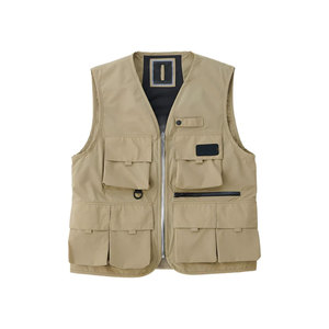 2025 Online Arrival Best Zipper Style Heavy Duty <b>Vest</b> Custom Logo Printed V Neck Top Fishing <b>Vest</b> - Product Image 1
