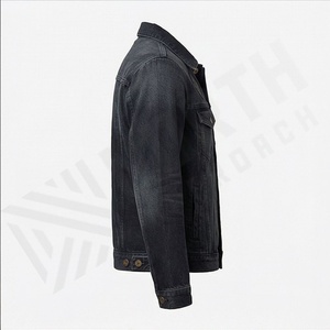 Veste en jean longue pour femme, en coton, couleur personnalisée, hiver, unie, tendance, décontractée, streetwear, vêtement d'extérieur - Product Image 3