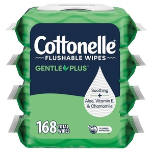 Lingettes humides jetables Cottonelle, nettoyage doux, papier toilette hydratant - Product Image 1