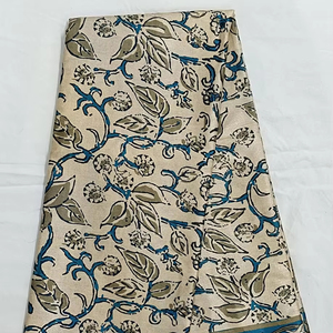 Soft tussar silk cotton fabric Digital prints 6.30 <b>meter</b> cut super quality fabric - Product Image 1