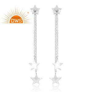 ต่างหูพลอยบุษราคัมสีขาวธรรมชาติดีไซน์ใหม่ดีไซน์ใหม่จากผู้ผลิต - Product Image 4