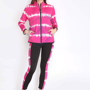 Women's High Quality 100% Cotton Sportswear Tracksuit Solid Pattern Breathable Fleece Winter Fitness Clothing Elastic Waist - Product Image 1