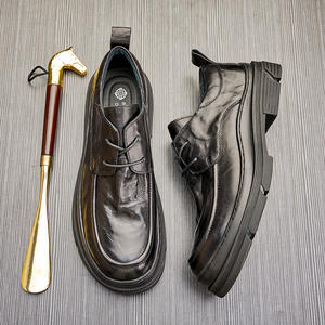 Chaussures Oxford en cuir de vachette pleine fleur avec talon amorti et design antidérapant, chaussures habillées pour hommes, chaussures en cuir - Product Image 2