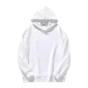 Regular Fit Men's Hooded Sweatshirt Solid Color Cotton Fleece Casual Pullover Winter Wear Eco-Friendly Breathable Pocket - Product Image 4