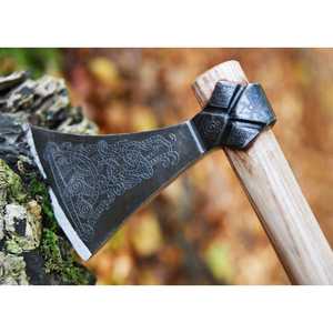 ด้ามไม้สีดำทำจากดามัสกัสขวานปลอมแปลงแบบมืออาชีพทำด้วยมือระดับพรีเมียมทำตามสั่ง - Product Image 6